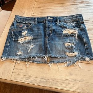 Hollister mini jean skirt
